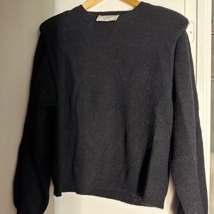 Les coyotes de Paris puffy shoulder wool sweater